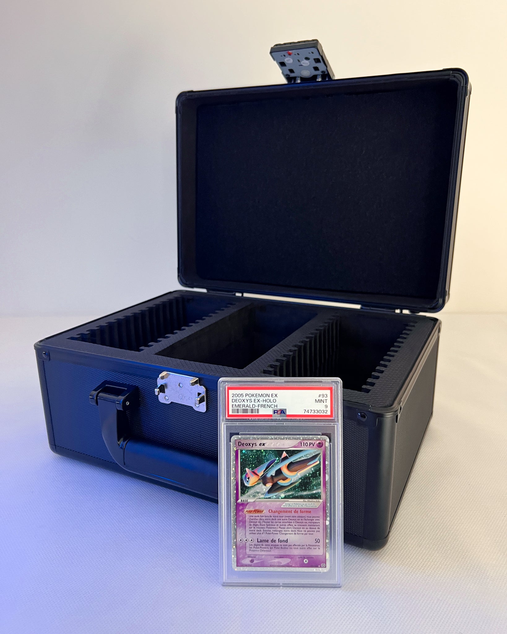 pokemon graded card storage Protection Case Alomomola density foam insert combine Mothim 11/172 - SWSH09 Pack Option::Mewtwo/Alakazam/Machamp